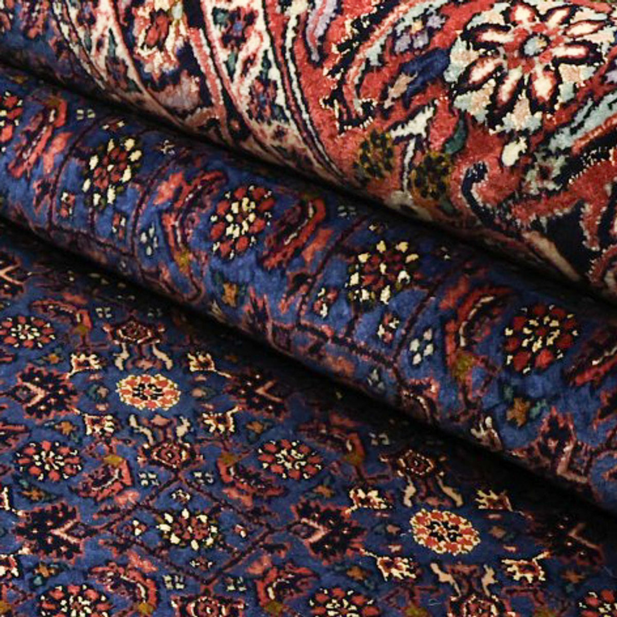 Dywan perski - Bijar - Royal - 286 x 255 cm - ciemnoniebieski