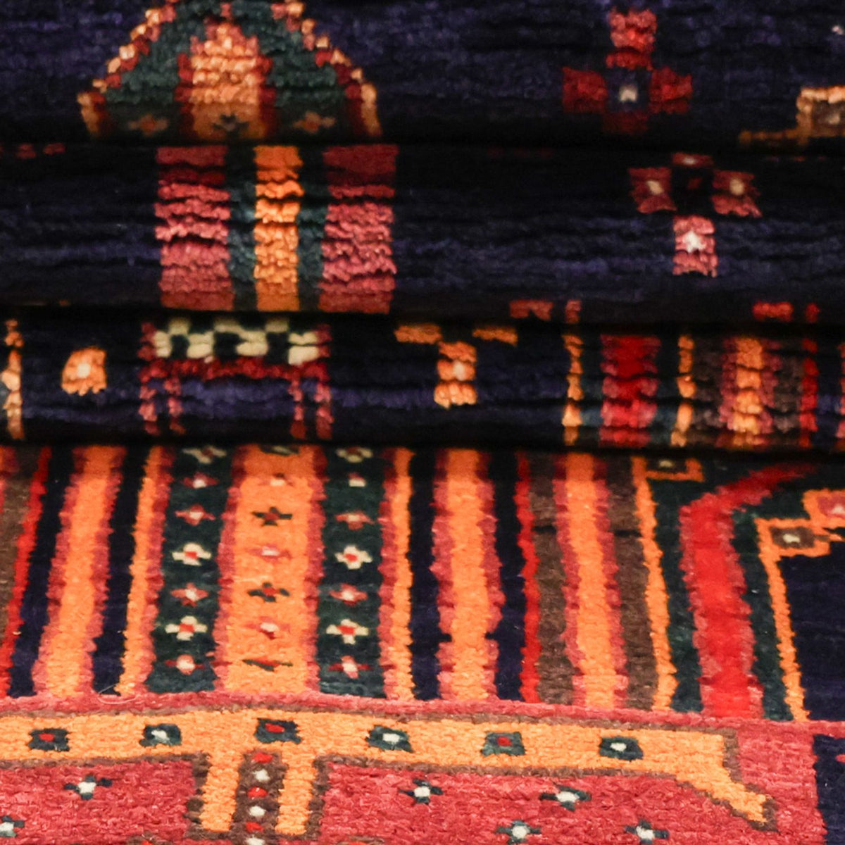 Biegacz Dywan beludżycki - 251 x 128 cm - ciemna czerwień