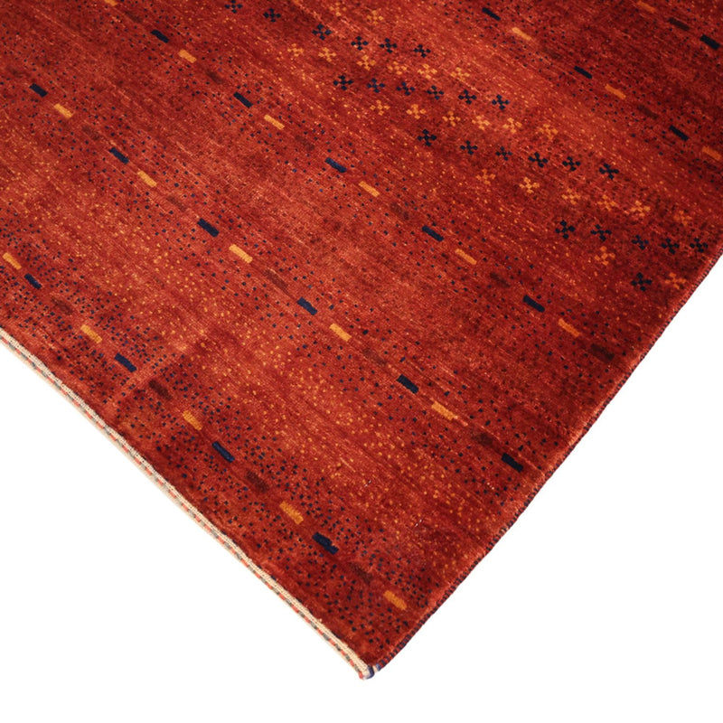 Dywan Gabbeh - Kashkuli perski kwadratowy  - 111 x 101 cm - ciemna czerwień