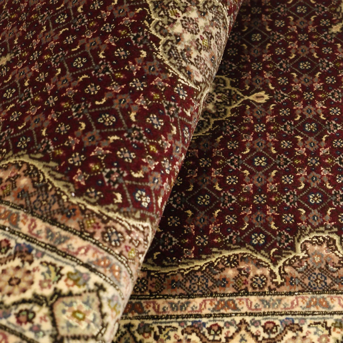 Dywan perski - Tabriz - Królewski - Royal - 111 x 57 cm - ciemny beż