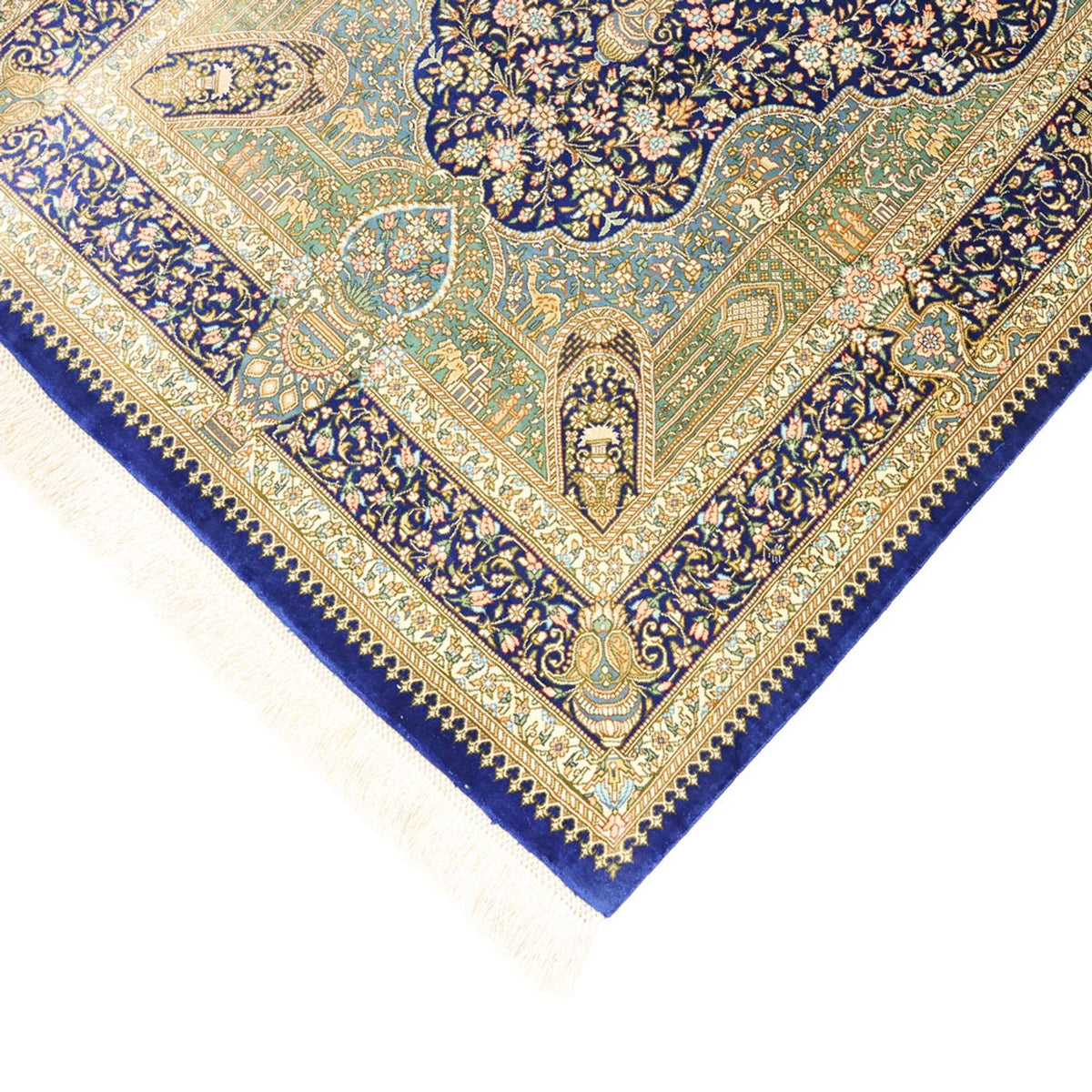 Dywan perski - Ghom - Royal - 126 x 76 cm - wielokolorowy