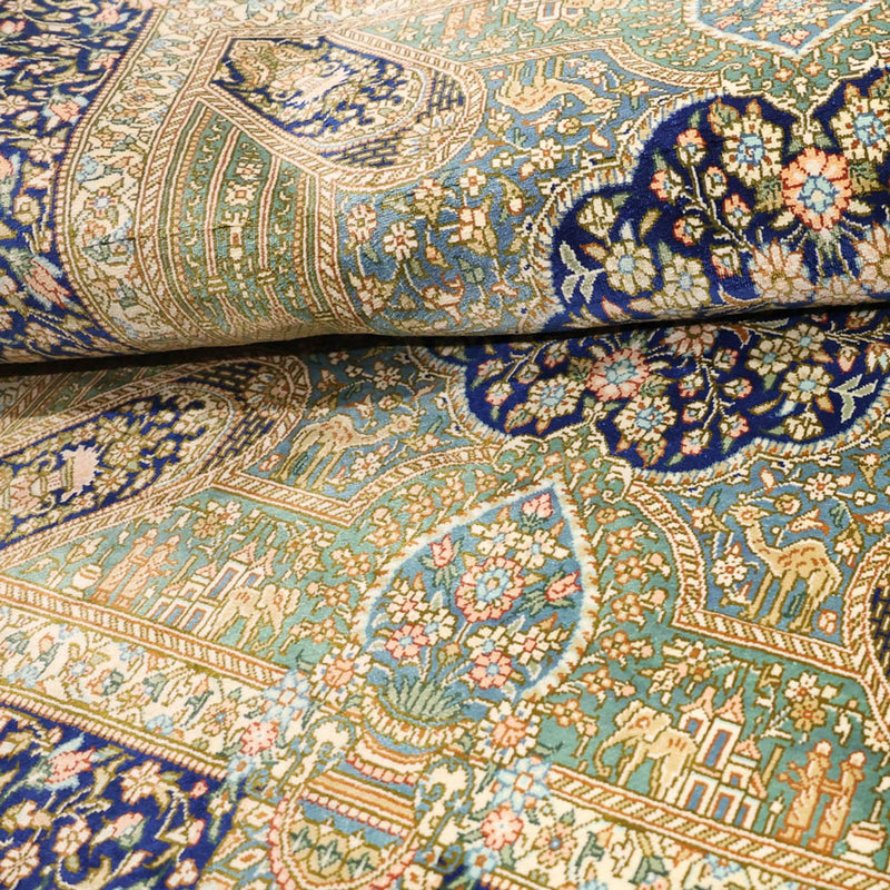 Dywan perski - Ghom - Royal - 126 x 76 cm - wielokolorowy