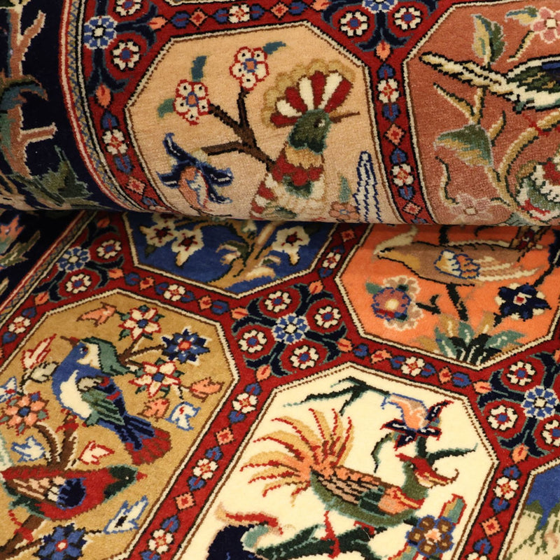 Perski dywan - Ghom - Królewski - 114 x 56 cm - wielokolorowy