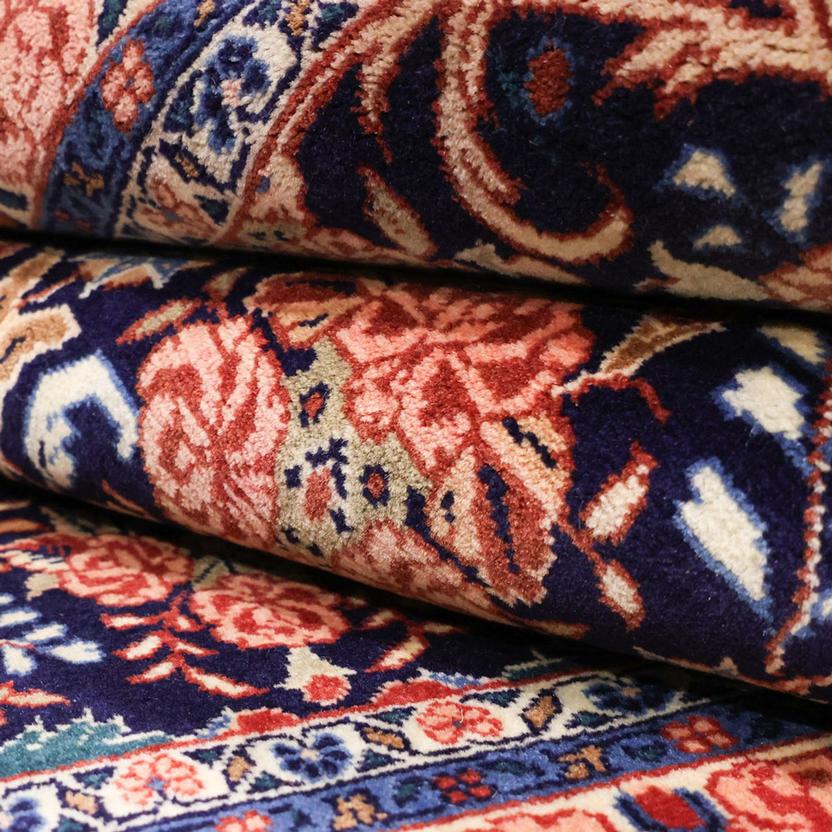 Dywan perski - Bijar - Royal - 161 x 113 cm - ciemnoniebieski