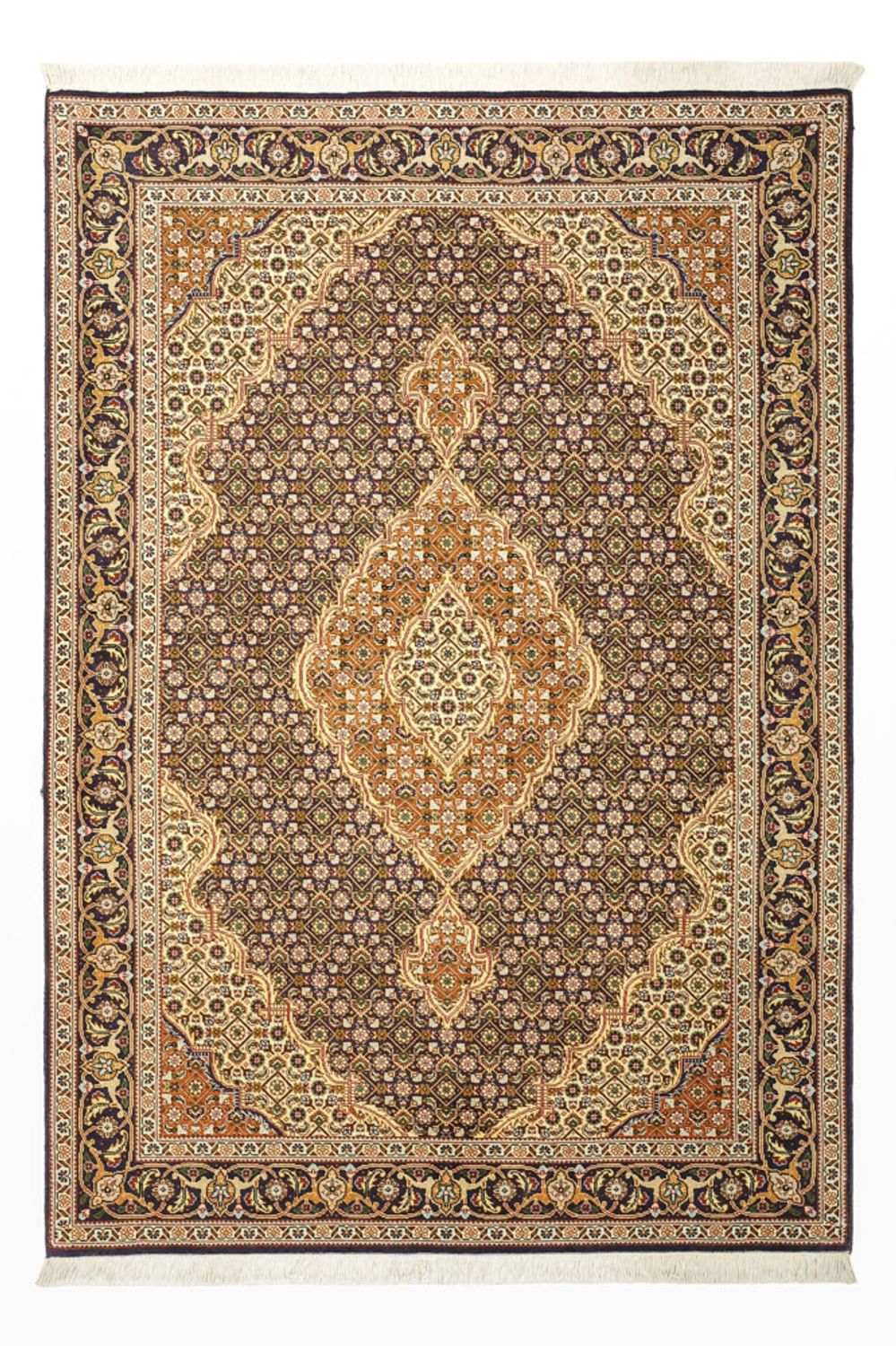 Dywan perski - Tabriz - Królewski - 152 x 104 cm - ciemny beż