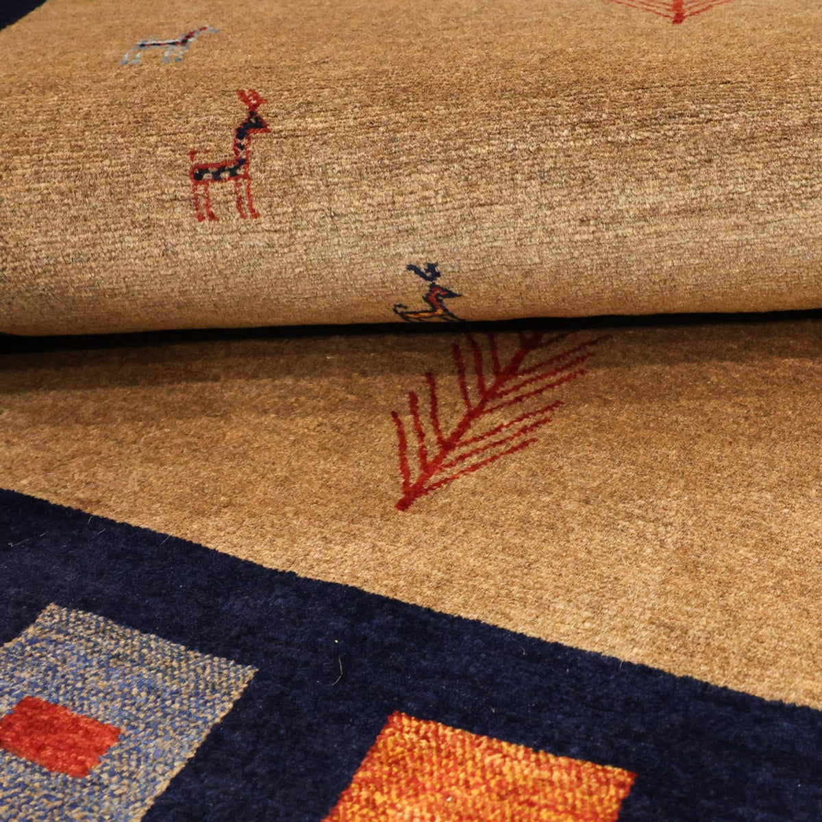 Dywan Gabbeh - Loribaft Perski - 156 x 105 cm - wielokolorowy