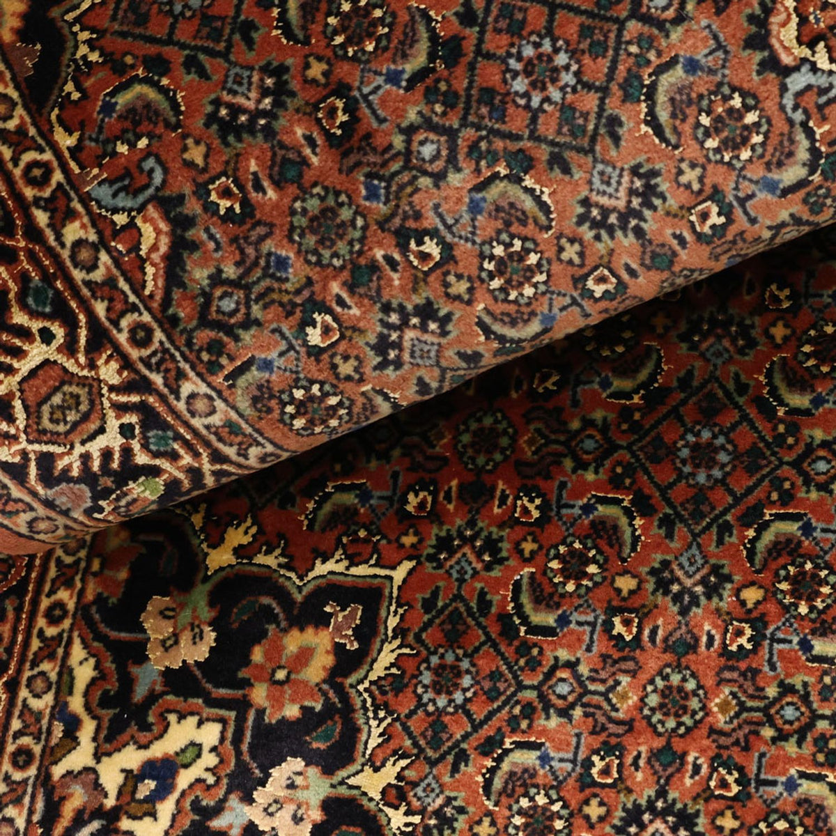 Dywan perski - Bijar - 136 x 70 cm - ciemny beż