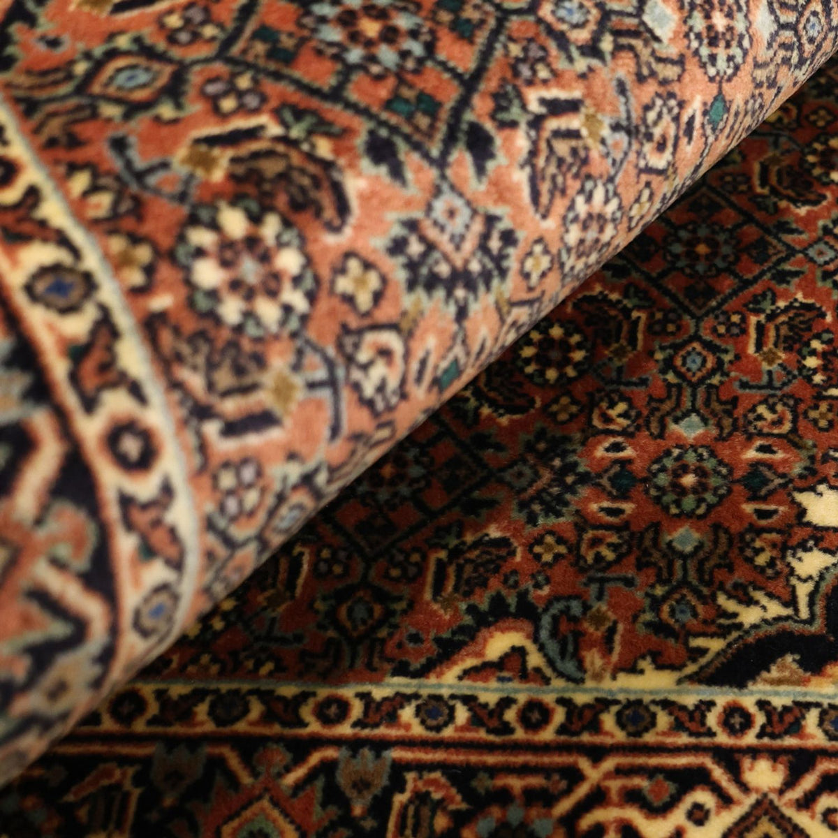 Dywan perski - Bijar - 139 x 72 cm - ciemny beż