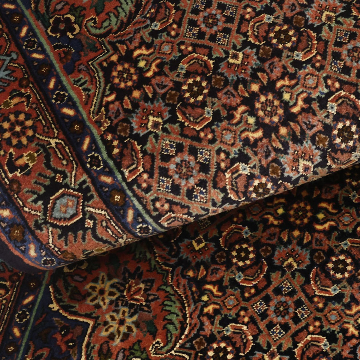 Dywan perski - Bijar - 147 x 69 cm - ciemny beż