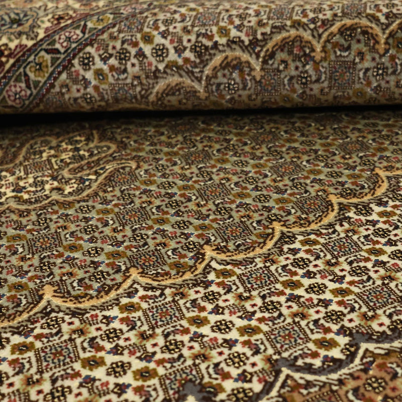 Dywan perski - Tabriz - Królewski - 149 x 100 cm - oliwkowa zieleń