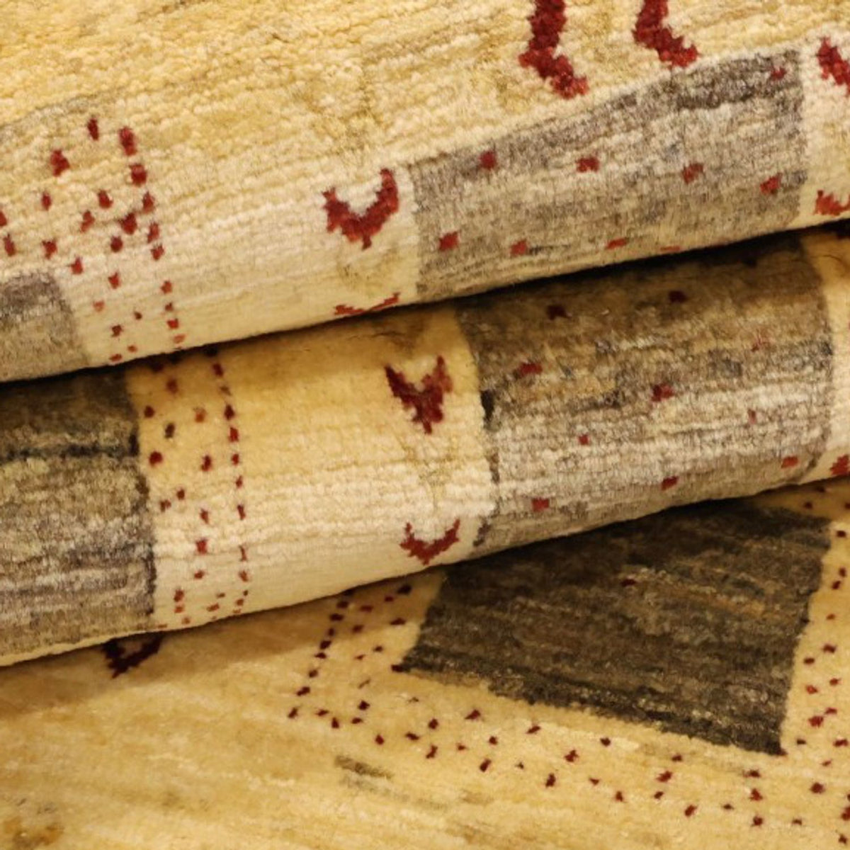 Dywan Gabbeh - Kashkuli perski - 190 x 116 cm - beżowy