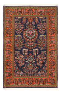 Dywan perski - Klasyczny - 161 x 110 cm - ciemnoniebieski