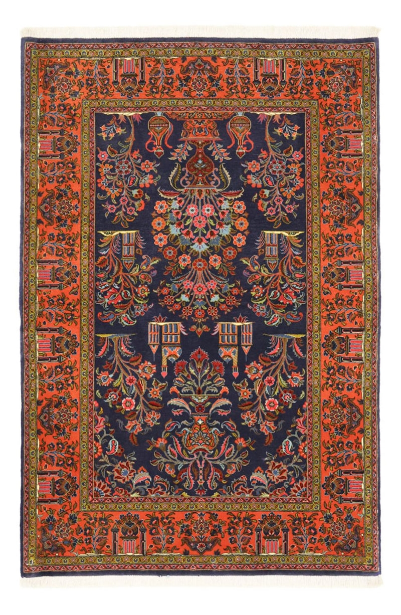 Dywan perski - Klasyczny - 161 x 110 cm - ciemnoniebieski