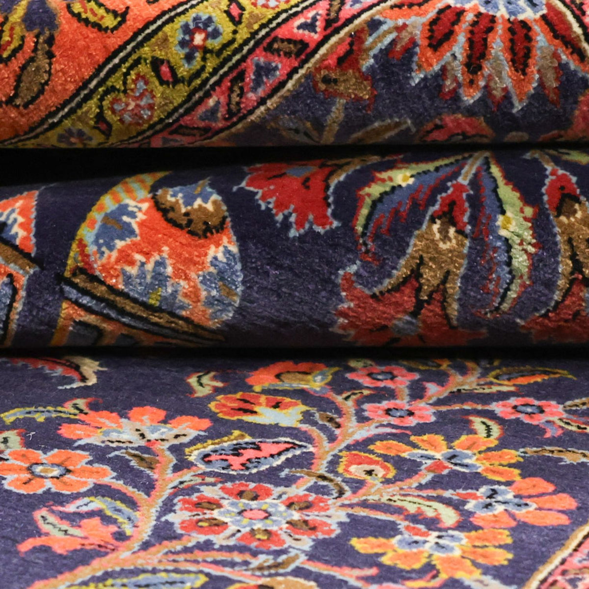 Dywan perski - Klasyczny - 161 x 110 cm - ciemnoniebieski