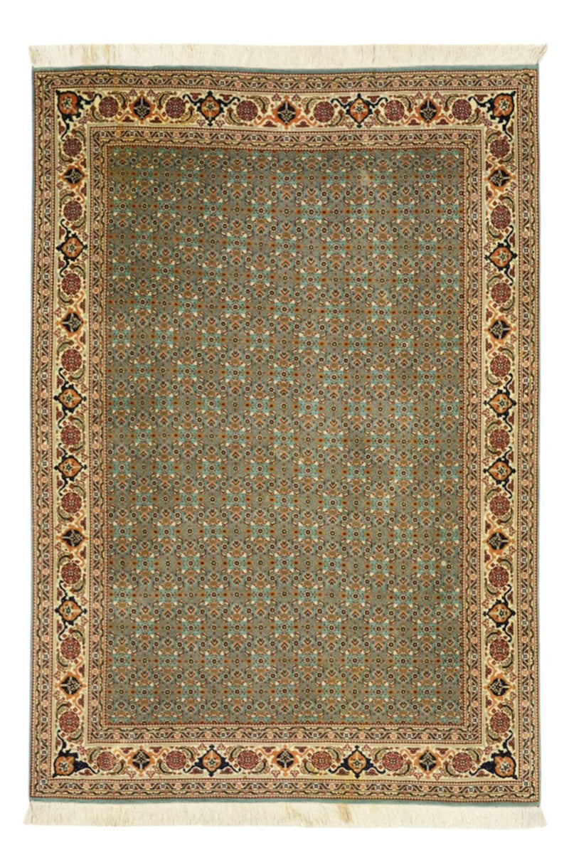 Dywan perski - Tabriz - Królewski - Royal - 145 x 101 cm - oliwkowa zieleń