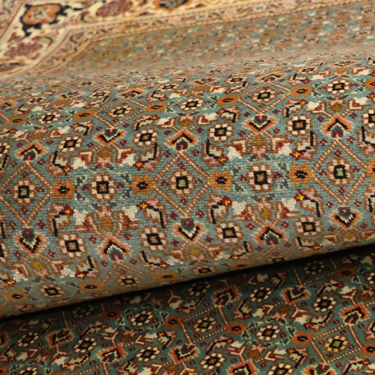 Dywan perski - Tabriz - Królewski - Royal - 145 x 101 cm - oliwkowa zieleń