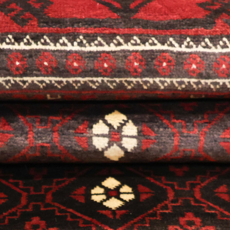 Biegacz Dywan beludżycki - 199 x 102 cm - ciemna czerwień