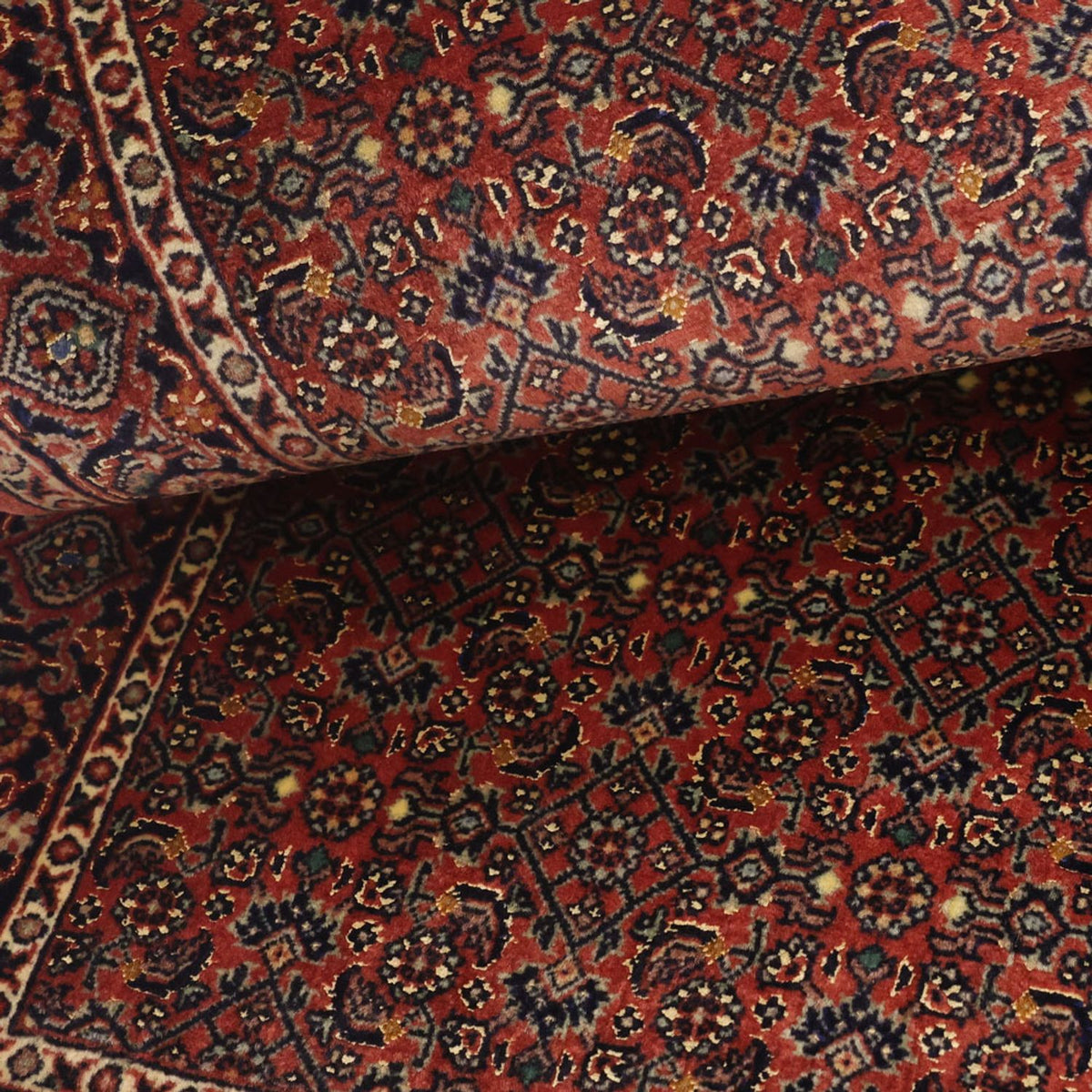 Dywan perski - Bijar - 140 x 72 cm - ciemna czerwień