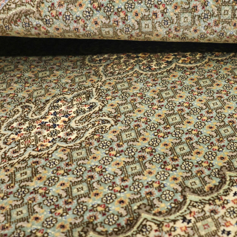 Dywan perski - Tabriz - Królewski - 153 x 101 cm - oliwkowa zieleń