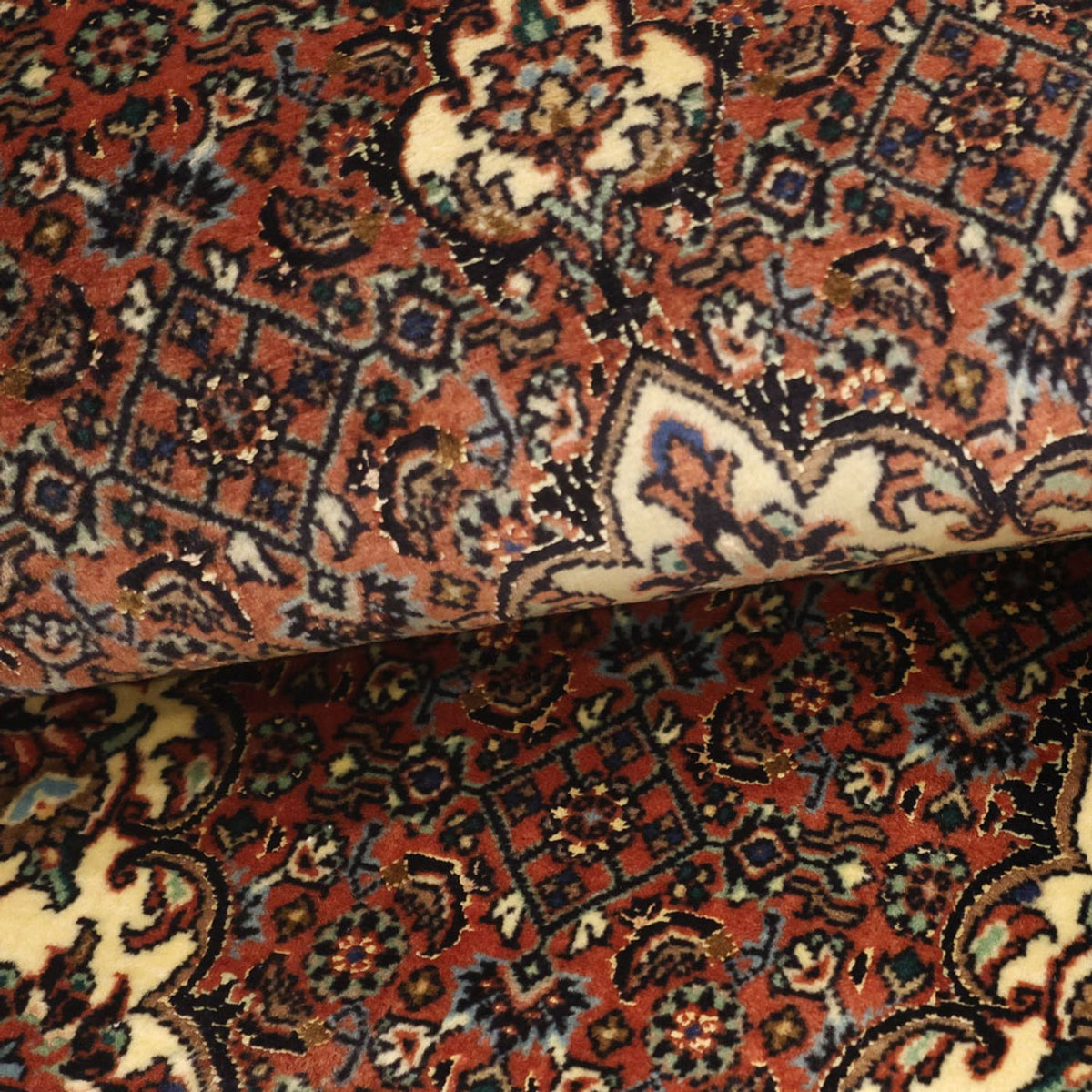 Dywan perski - Bijar - 145 x 73 cm - ciemna czerwień