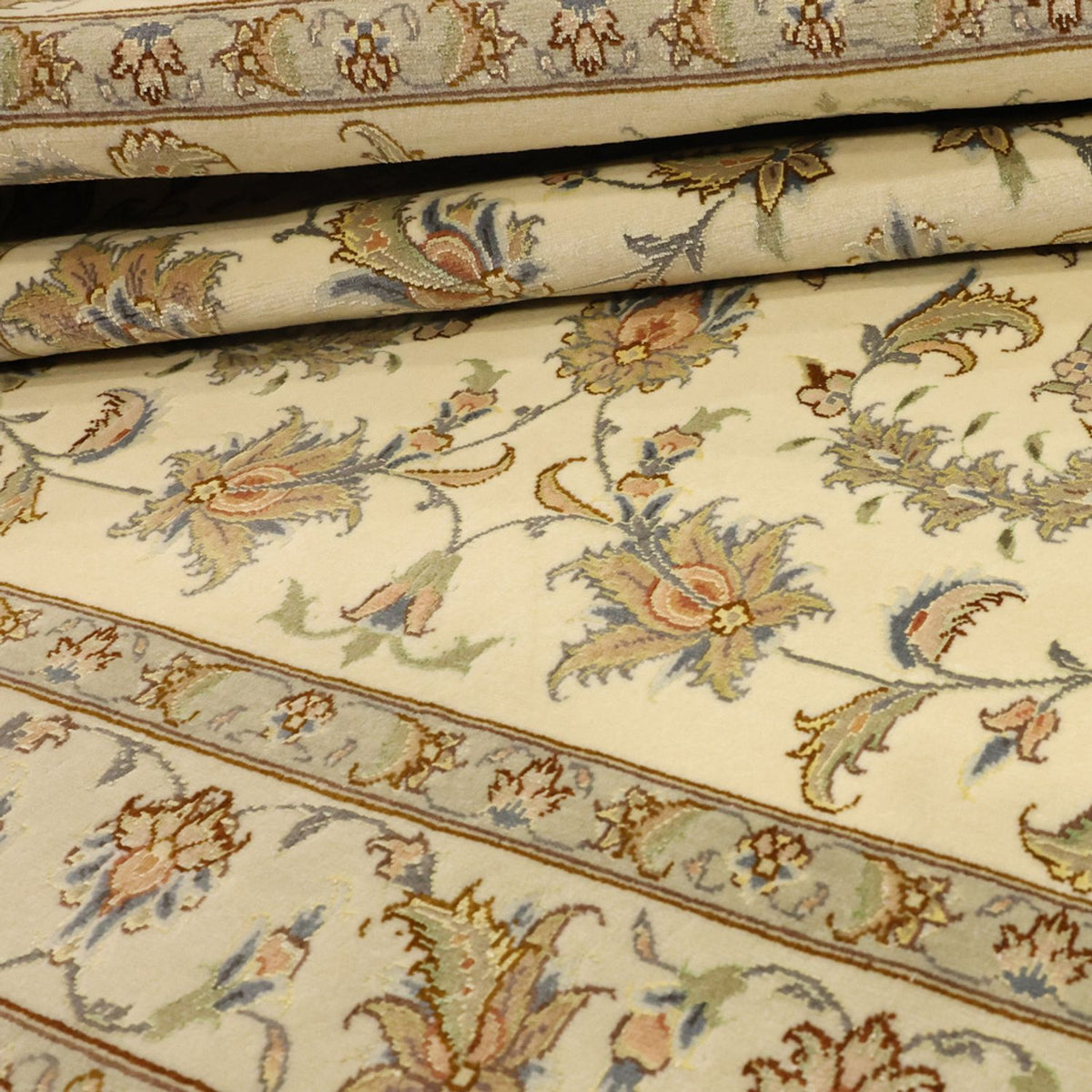 Dywan perski - Tabriz - Królewski - 151 x 108 cm - beżowy