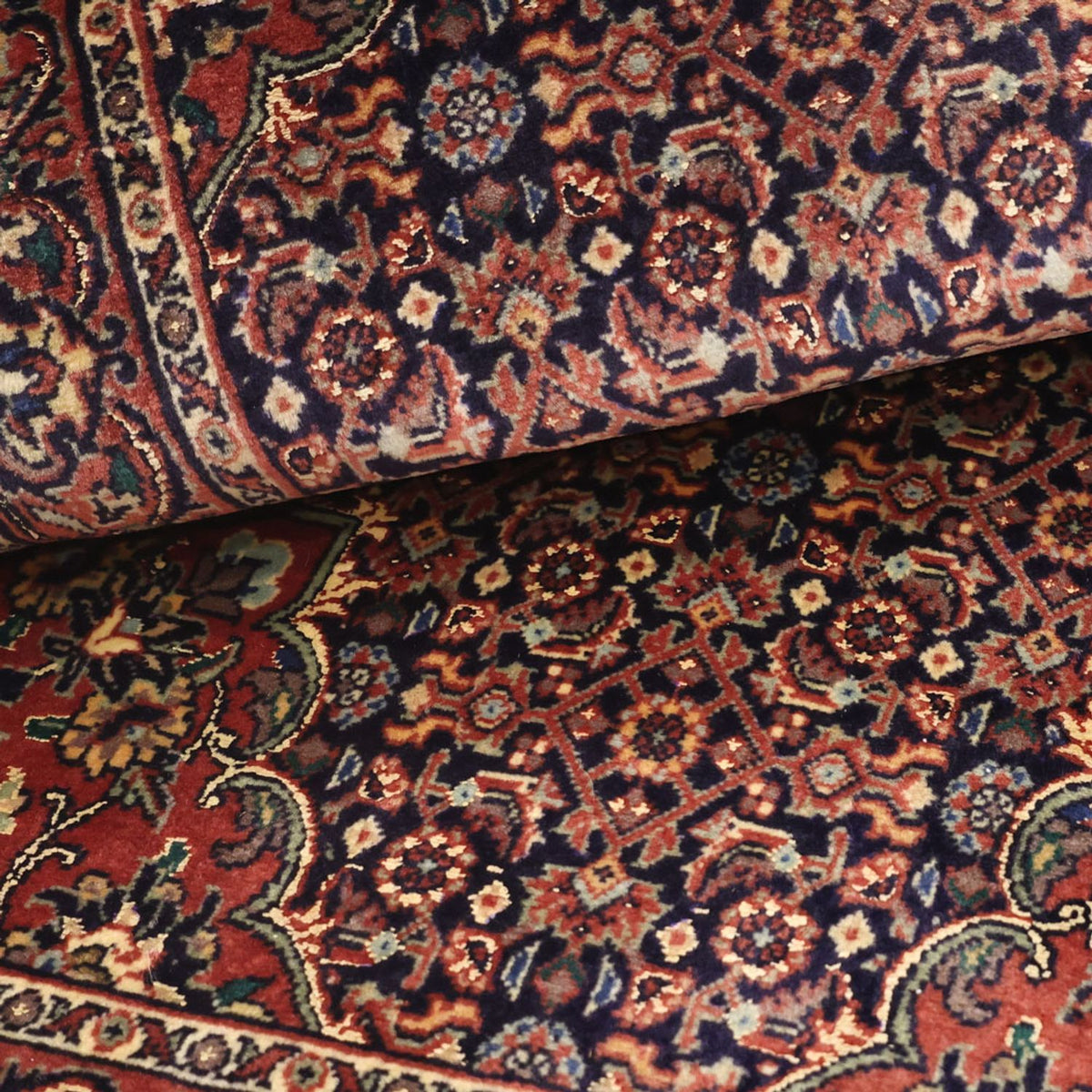 Dywan perski - Bijar - 136 x 73 cm - ciemny beż