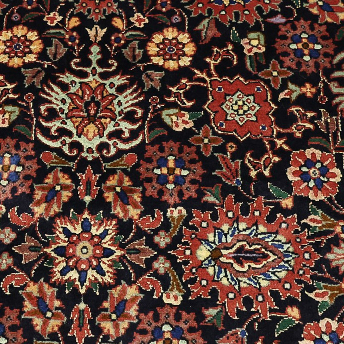 Dywan perski - Bijar - Royal - 208 x 132 cm - ciemnoniebieski