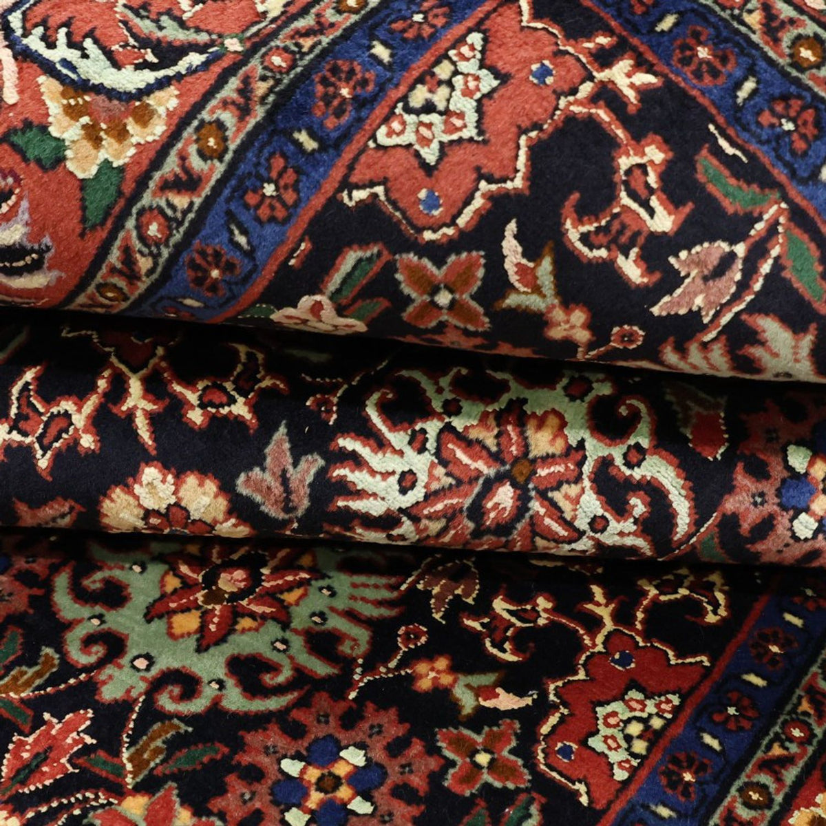 Dywan perski - Bijar - Royal - 208 x 132 cm - ciemnoniebieski