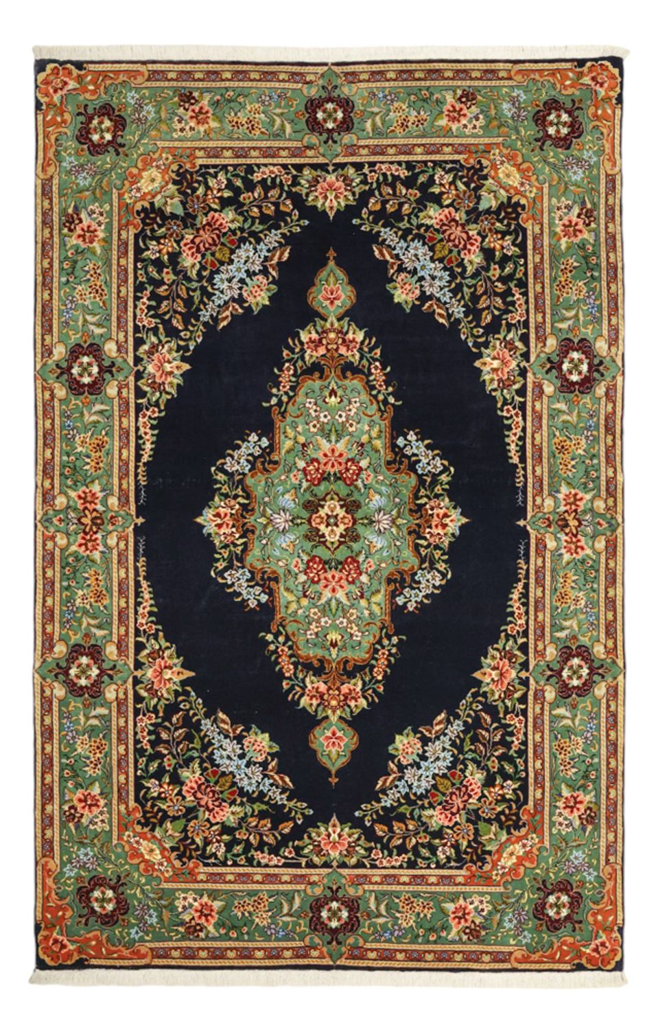 Dywan perski - Klasyczny - 161 x 102 cm - ciemnoniebieski