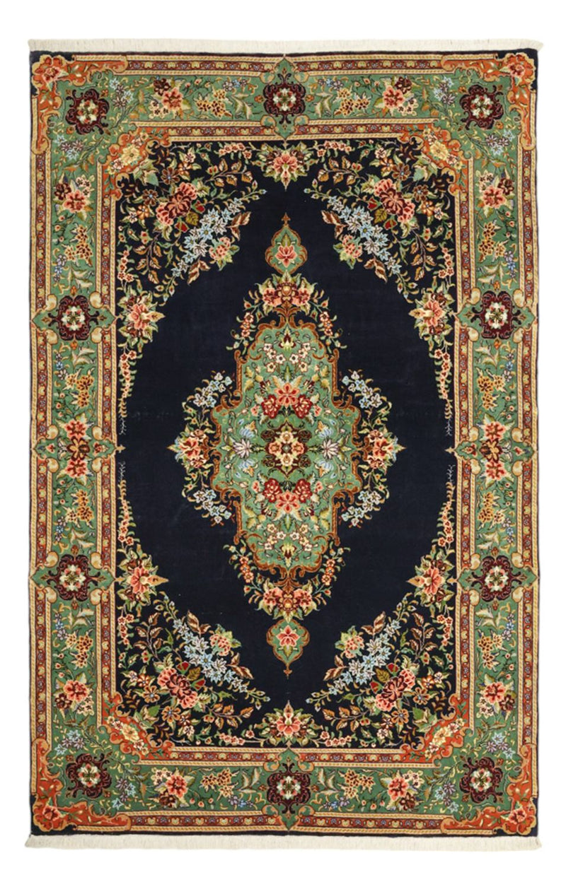 Dywan perski - Klasyczny - 161 x 102 cm - ciemnoniebieski