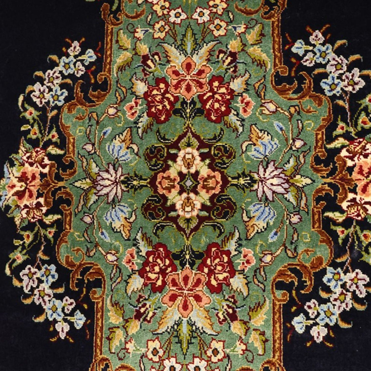 Dywan perski - Klasyczny - 161 x 102 cm - ciemnoniebieski