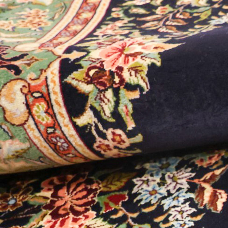 Dywan perski - Klasyczny - 161 x 102 cm - ciemnoniebieski