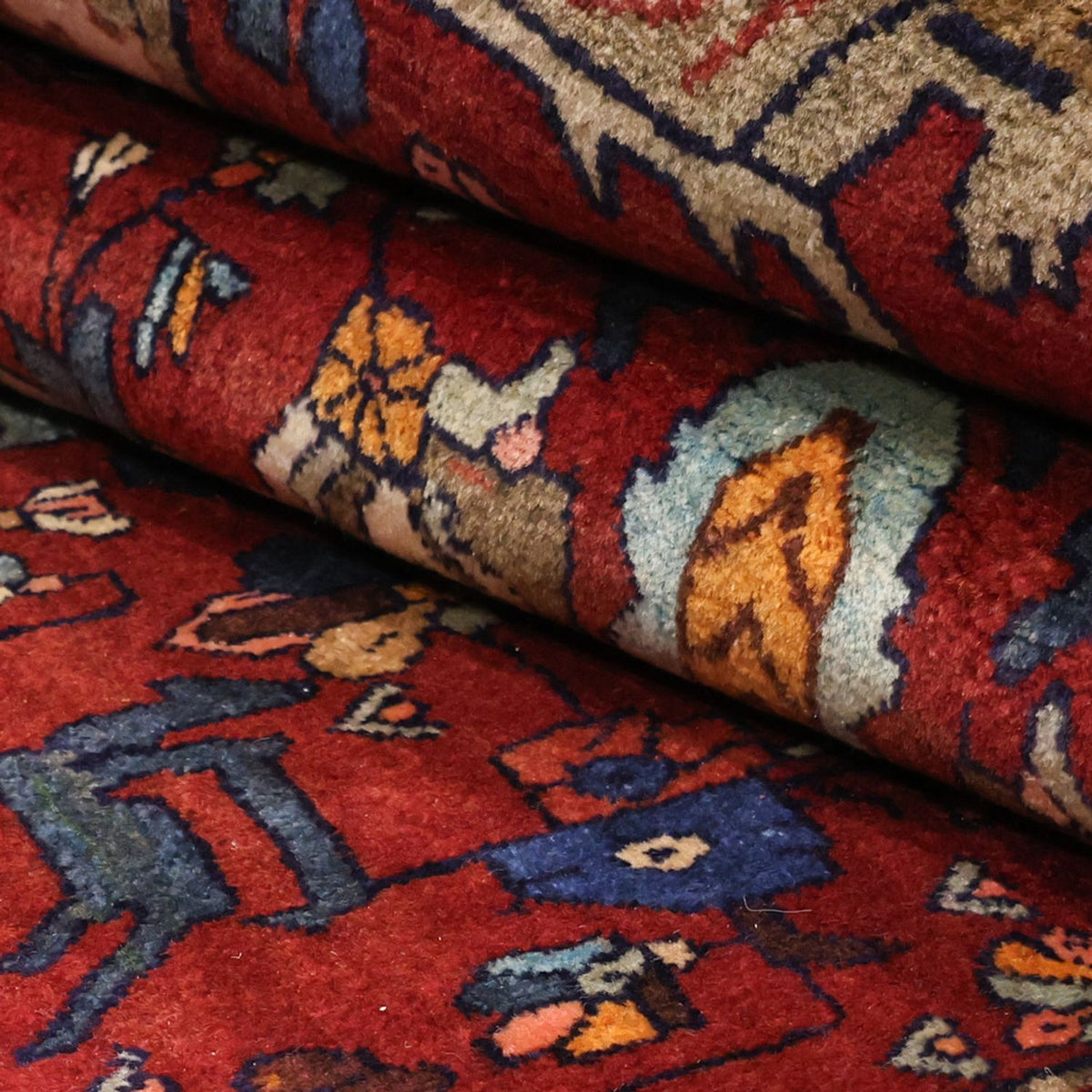 Biegacz Perski dywan - Nomadyczny - 331 x 145 cm - czerwony