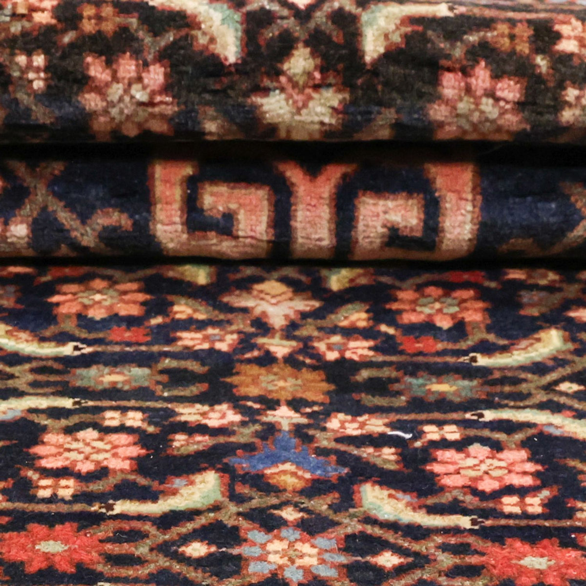 Biegacz Dywan perski - Bijar - 276 x 146 cm - ciemna czerwień