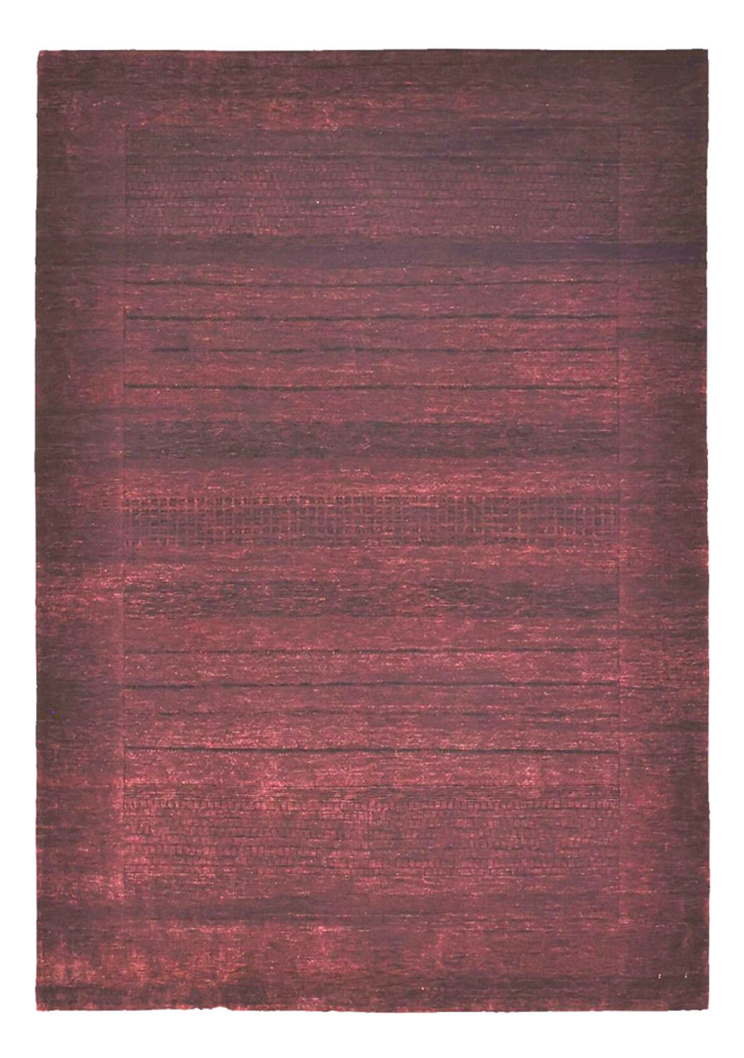 Dywan Gabbeh - Loribaft Indus - 235 x 166 cm - ciemna czerwień