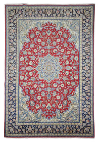 Dywan perski - Isfahan - Premium - 303 x 203 cm - czerwony