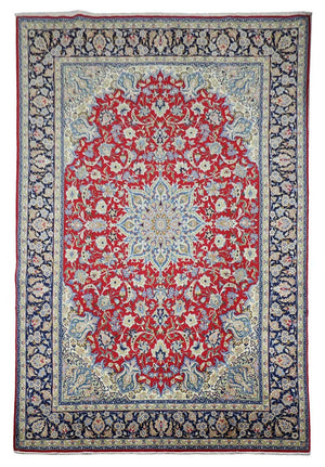Dywan perski - Isfahan - Premium - 303 x 203 cm - czerwony