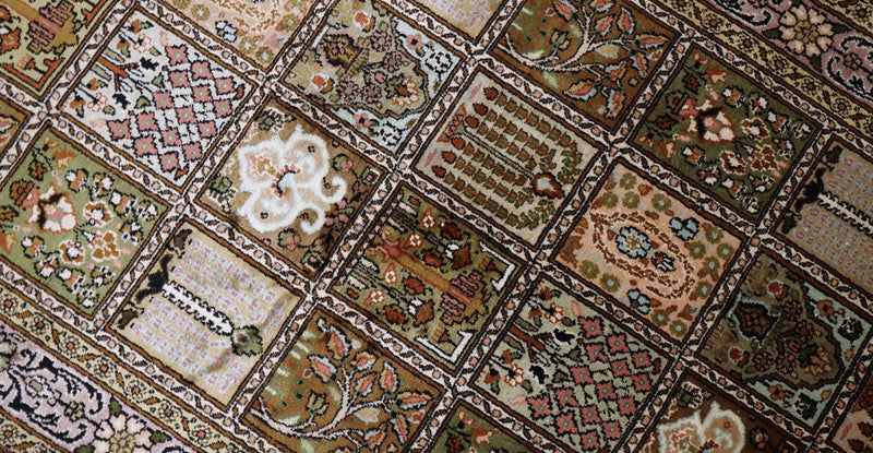 Jedwabny dywan - Kashmir Silk - 152 x 90 cm - brązowy