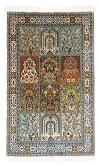 Jedwabny dywan - Kashmir Silk - 151 x 95 cm - turkusowy