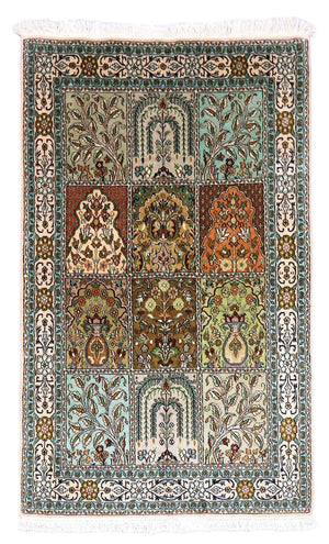 Jedwabny dywan - Kashmir Silk - 151 x 95 cm - turkusowy