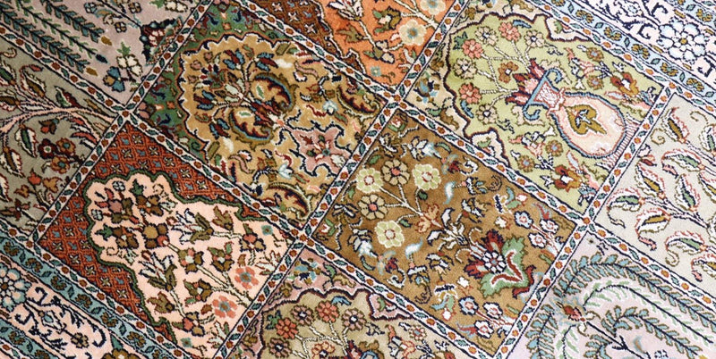 Jedwabny dywan - Kashmir Silk - 151 x 95 cm - turkusowy