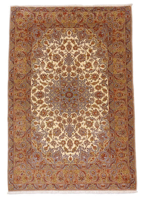 Dywan perski - Isfahan - Premium - 164 x 112 cm - beżowy