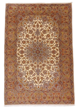 Dywan perski - Isfahan - Premium - 164 x 112 cm - beżowy