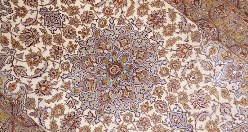 Dywan perski - Isfahan - Premium - 164 x 112 cm - beżowy