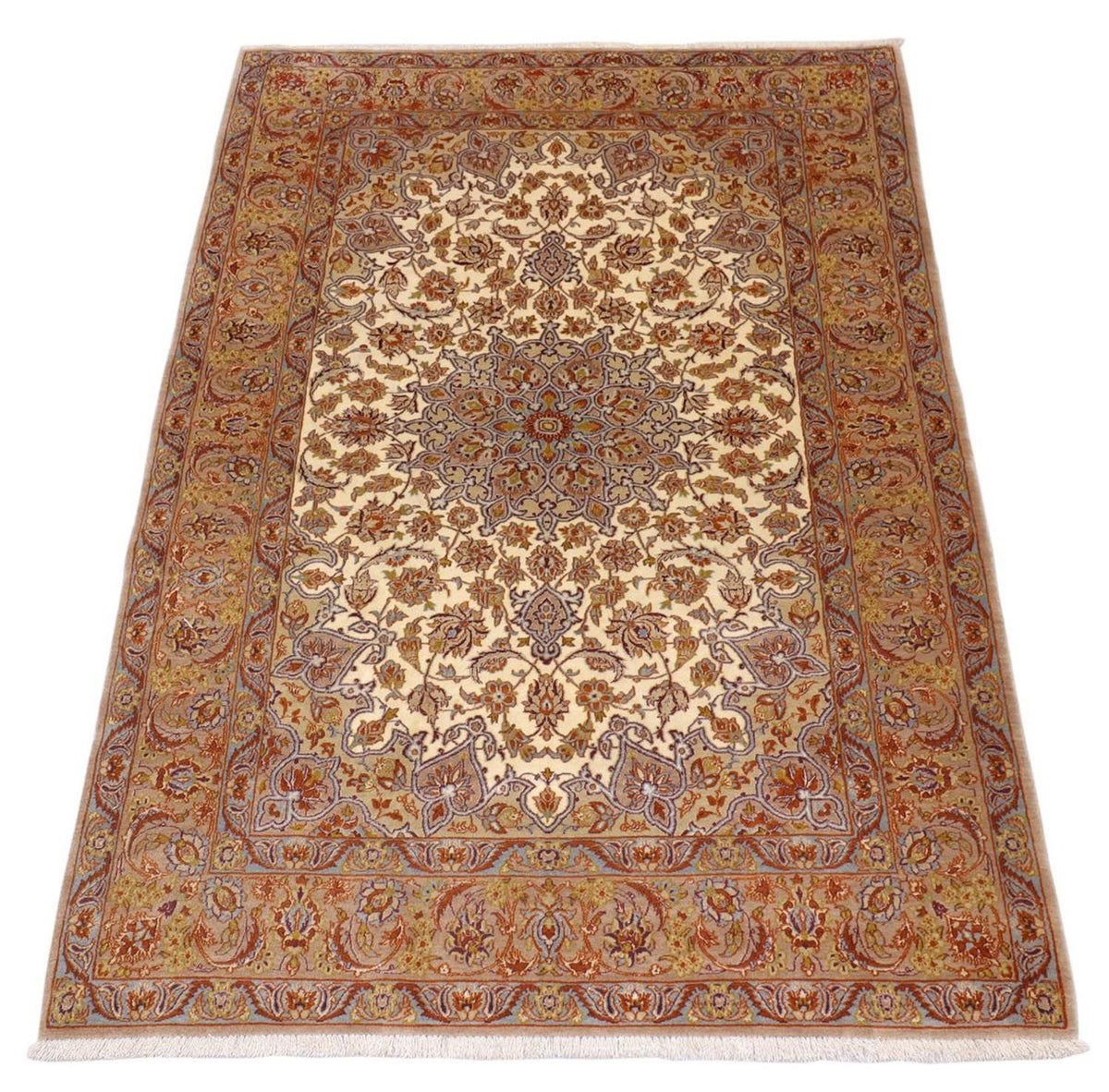 Dywan perski - Isfahan - Premium - 164 x 112 cm - beżowy