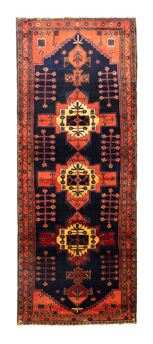 Biegacz Perski dywan - Nomadyczny - 305 x 115 cm - niebieski