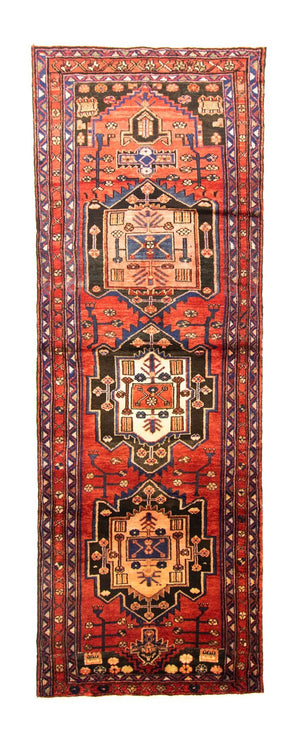 Biegacz Perski dywan - Nomadyczny - 312 x 106 cm - czerwony