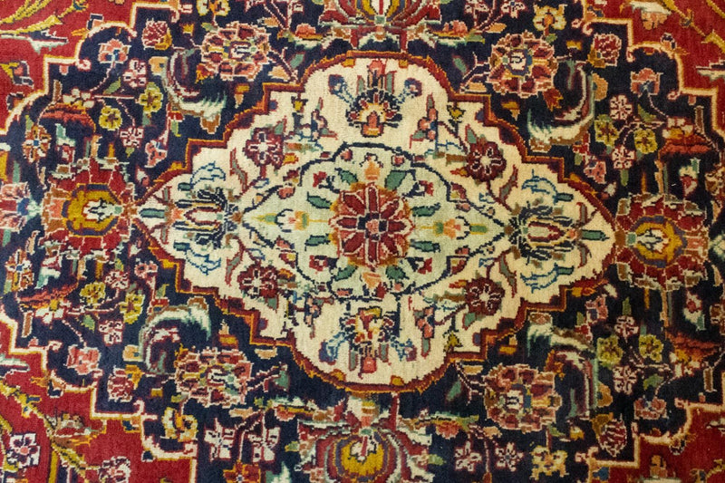 Dywan perski - Keshan - 415 x 291 cm - niebieski