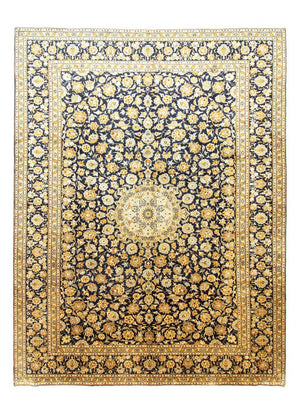 Dywan perski - Keshan - 412 x 307 cm - niebieski