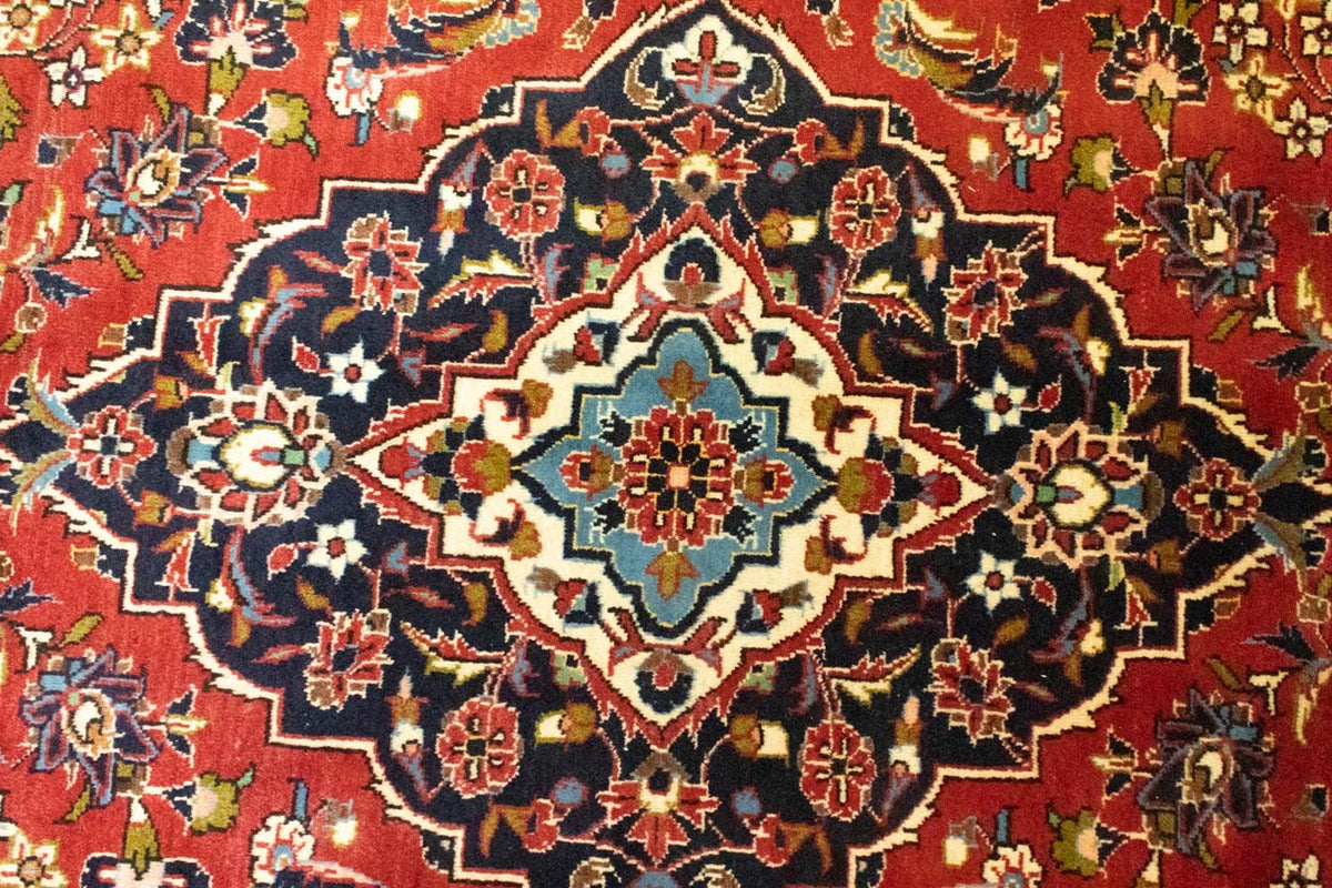 Dywan perski - Keshan - 349 x 246 cm - pomarańczowy